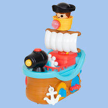 Load image into Gallery viewer, Toy pirate ship with a captain figure on a white background