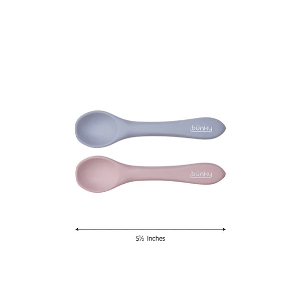 MUSHIE Silicone Feeding Spoons, 2-pack – Bushbaby Inc