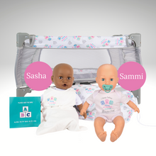 Load image into Gallery viewer, Safe Sleep Sasha and Safe Sleep Sammi

