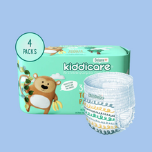 Load image into Gallery viewer, Kiddicare diaper package with cartoon monkey design on a teal background
