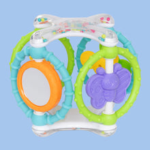 Load image into Gallery viewer, Colorful baby toy with multiple shapes and textures on a white background
