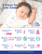 Load image into Gallery viewer, 8.5&quot; x 11&quot; Safe Sleep Poster
